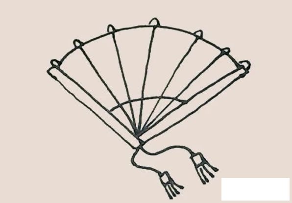 扇子简笔画步骤图