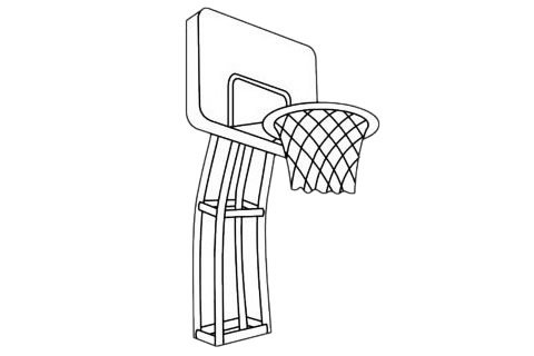 篮球架简笔画图片大全作品四