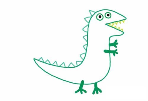 小恐龙简笔画的画法步骤