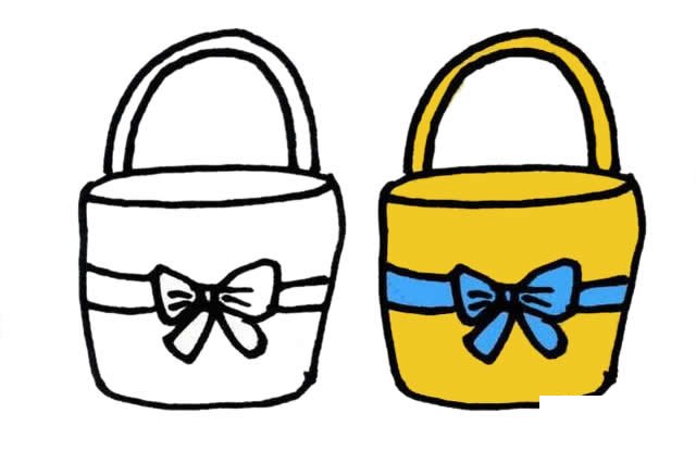 10款不同包包/女包简笔画素材大全