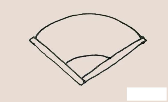 扇子简笔画步骤图