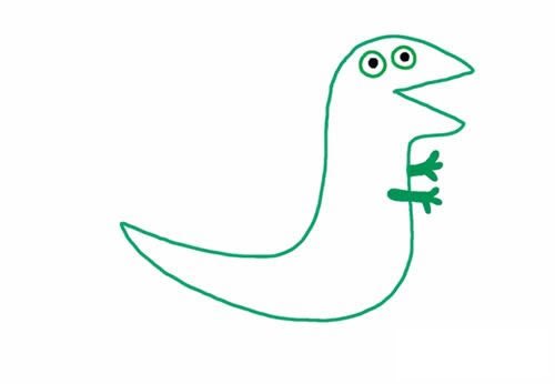 小恐龙简笔画的画法步骤