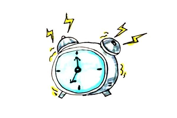 闹钟简笔画步骤图