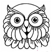 猫头鹰头像简笔画图片