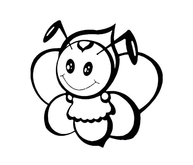 小蜜蜂卡通简笔画图片