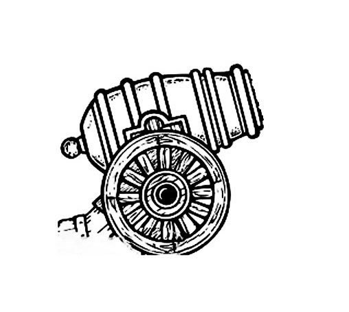 古代大炮简笔画图片