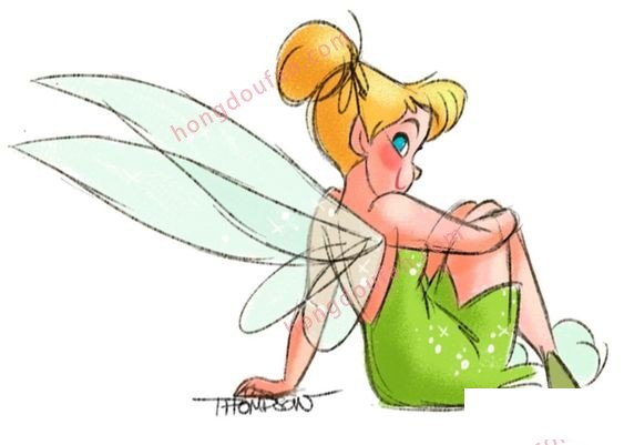 彼得班的小仙女 迪士尼公主简笔画大全 简笔画 第2张-红豆饭小学生简笔画大全 彼得班的小仙女 迪士尼公主简笔画大全 简笔画 第2张