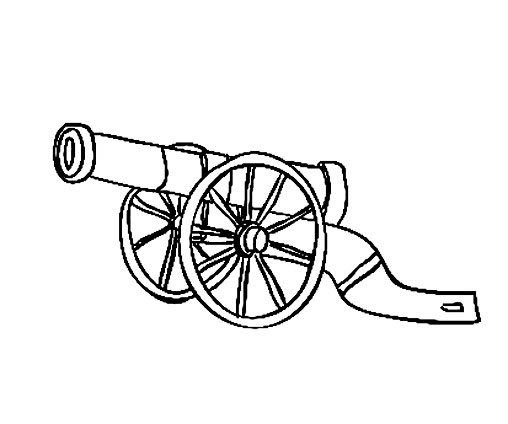 古代大炮简笔画图片