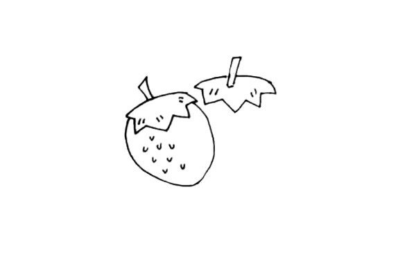 草莓简笔画步骤图