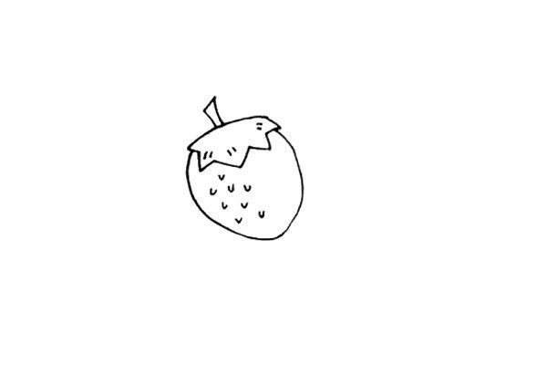 草莓简笔画步骤图