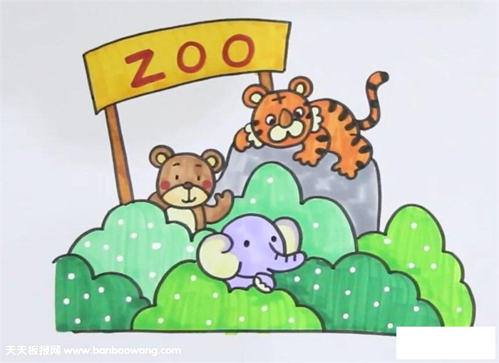 动物园简笔画