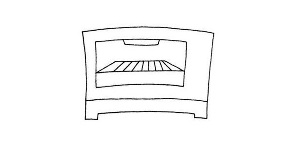 烤箱简笔画步骤图解