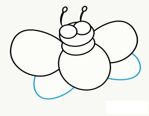 卡通蜜蜂简笔画步骤图片