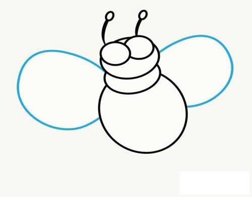 卡通蜜蜂简笔画步骤图片