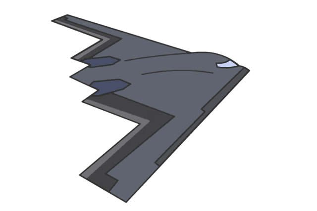 B2轰炸机简笔画画法图片