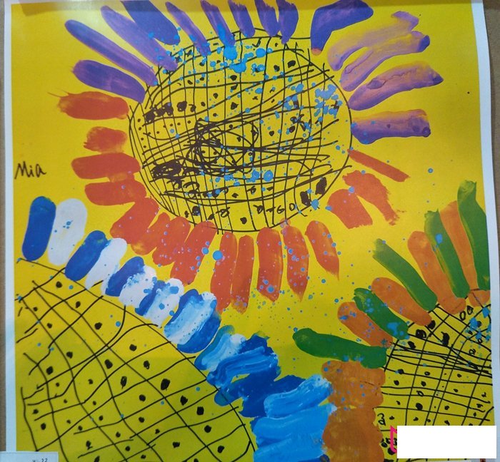 简单漂亮的儿童画大全，向日葵儿童画