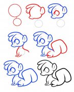 臭鼬简笔画步骤图片大全