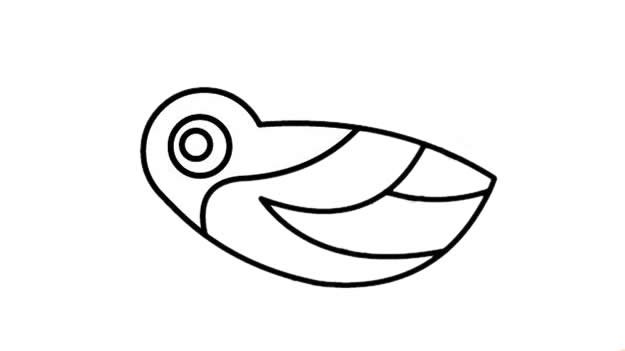 喜鹊在枝头简笔画步骤图