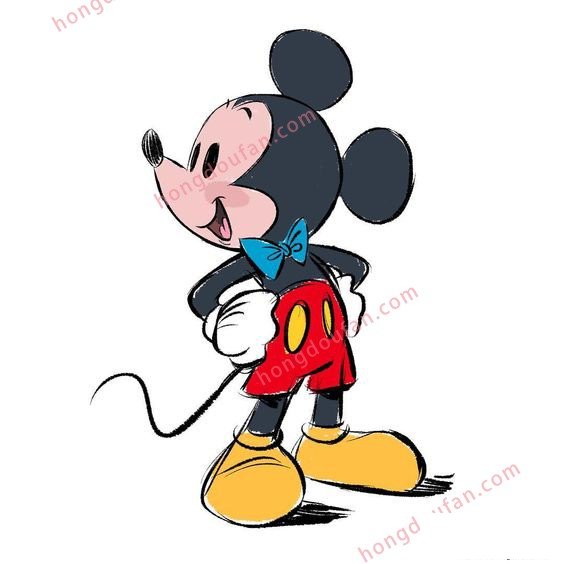 可爱的手绘米老鼠大全 迪士尼米老鼠简笔画 简笔画 第6张