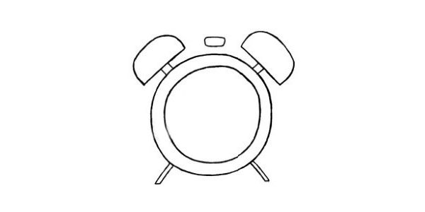 闹钟简笔画步骤图