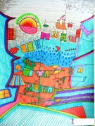 简单好看的儿童画图片，宁静生活