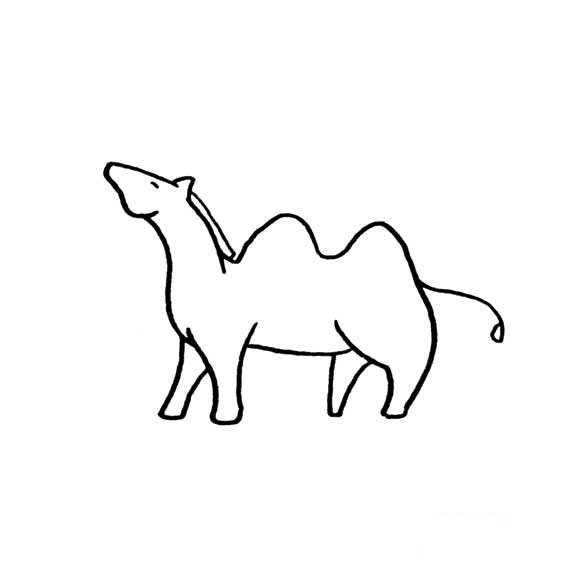骆驼头抬高的画法动物动作