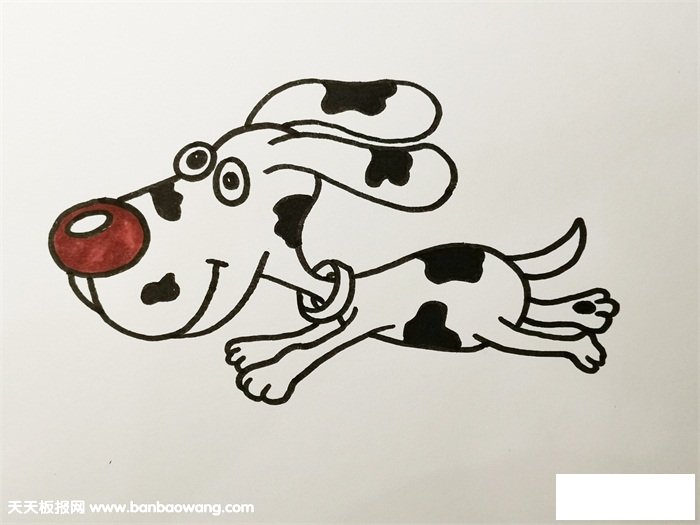 可爱的斑点狗怎么画