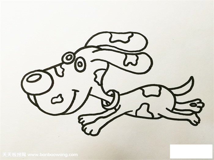 可爱的斑点狗怎么画