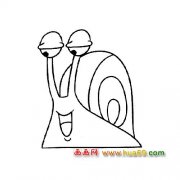 简笔画：唱歌的小蜗牛