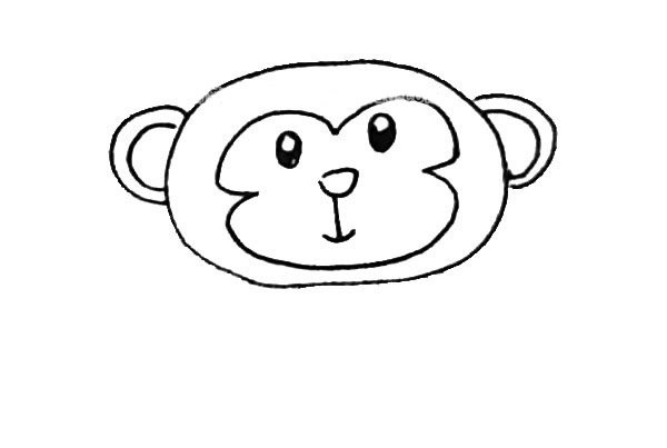 可爱的猴子简笔画步骤图片