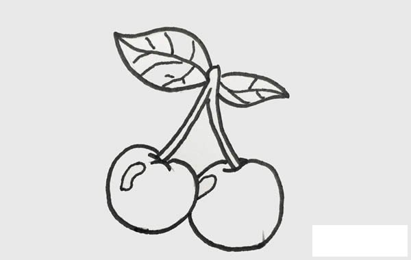 樱桃简笔画 樱桃简笔画步骤图