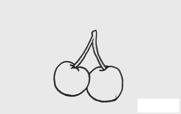 樱桃简笔画 樱桃简笔画步骤图