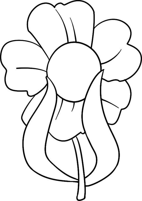 害羞的花儿简笔画图片