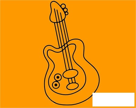 吉他简笔画图片