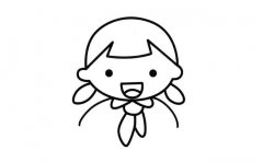 少先队员人物简笔画步骤图片大全