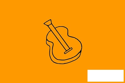 吉他简笔画图片