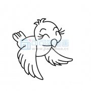 飞翔的小鸟画法