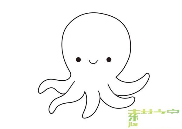卡通章鱼简笔画图片