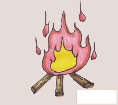 火堆简笔画