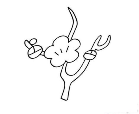 简笔画一朵梅花的具体画法步骤图片教程
