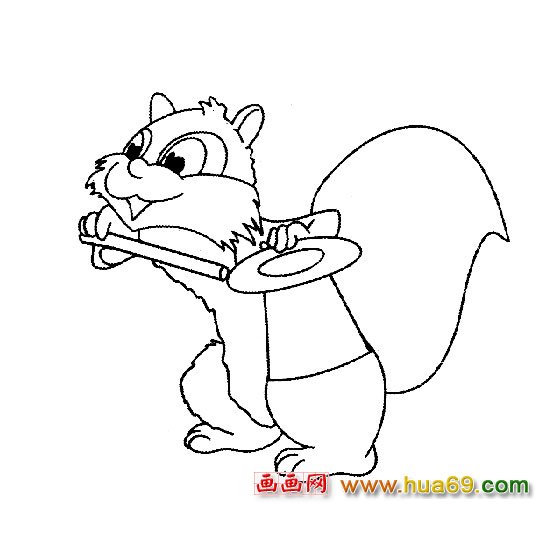 松鼠魔法师简笔画2