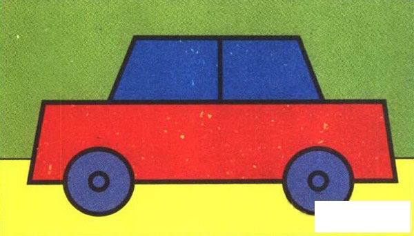 小轿车彩色简笔画图片