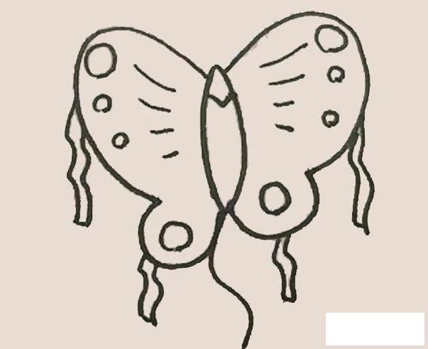 蝴蝶风筝简笔画