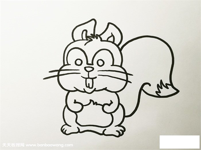 如何画一只松鼠