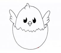 破壳的小鸡简笔画画法大全