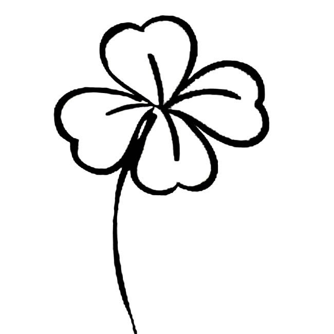 四叶草简笔画图片大全