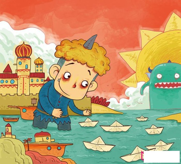 好看的儿童画图片,色彩明艳的儿童画