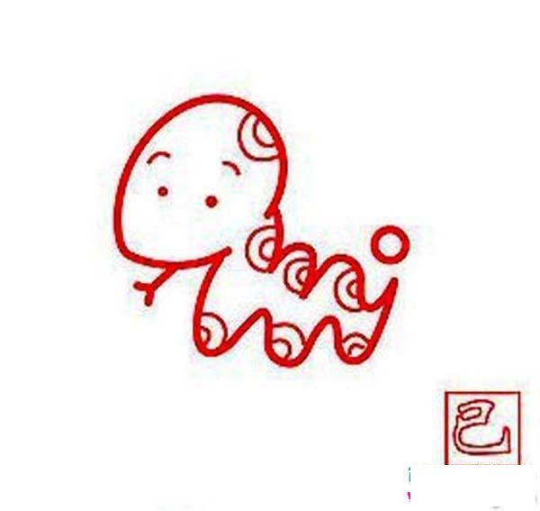 十二生肖蛇的简笔画