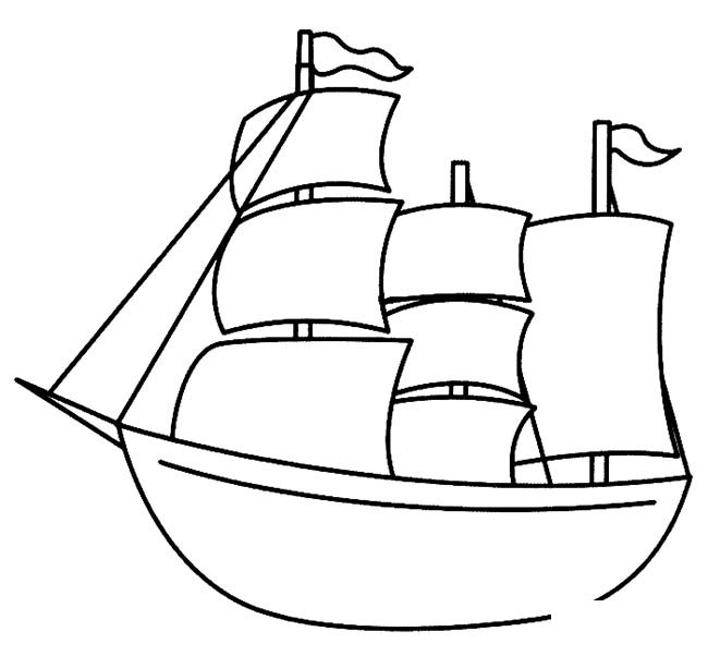 帆船交通工具简笔画步骤图片大全五