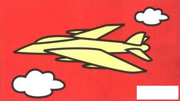 战斗机彩色简笔画图片